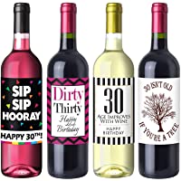 Sterling James Co. Paquete de Etiquetas del cumpleaños número 30 Chic - Suministros- Ideas y Decoraciones para Fiestas…
